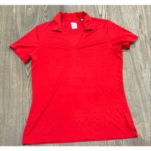 Callaway Womens Golf Polo Shirt Opti-Dri Short Sleeve Collared Pullover Red M